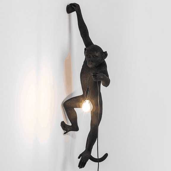 Tanio Nowoczesny czarny małpa lampy liny konopne wisiorek światła … sklep