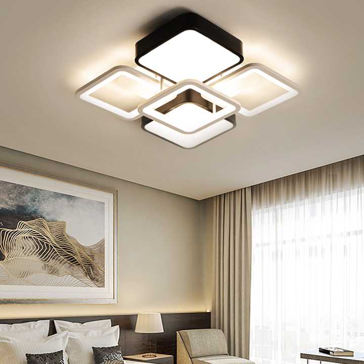Tanio Lampa sufitowa LED akrylowa - nowoczesna, prostokątna, zdaln…