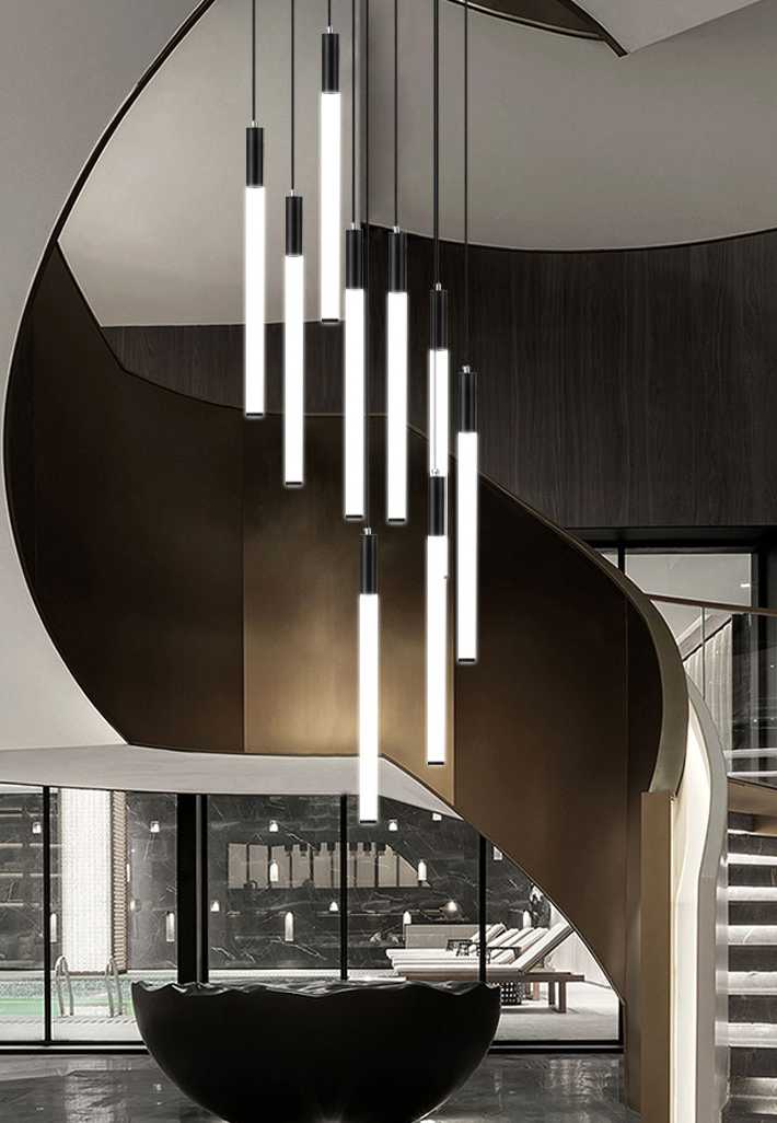 Opinie Nowoczesny żyrandol strych długa lampa LED restauracyjna lam… sklep online