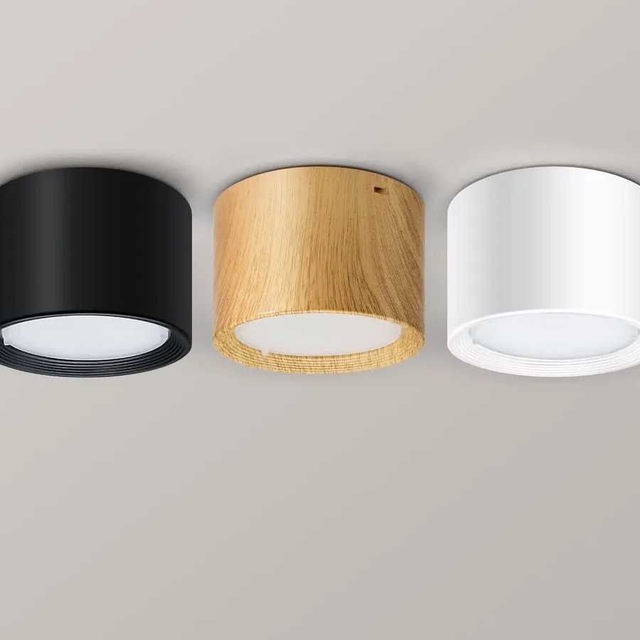Tanio Lampy sufitowe LED możliwość przyciemniania ziarna drewna 5W…