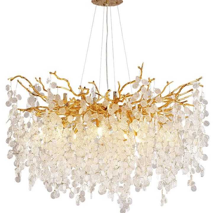 Tanio Nowoczesny luksusowy kryształowy żyrandol LED dekoracja wnęt…