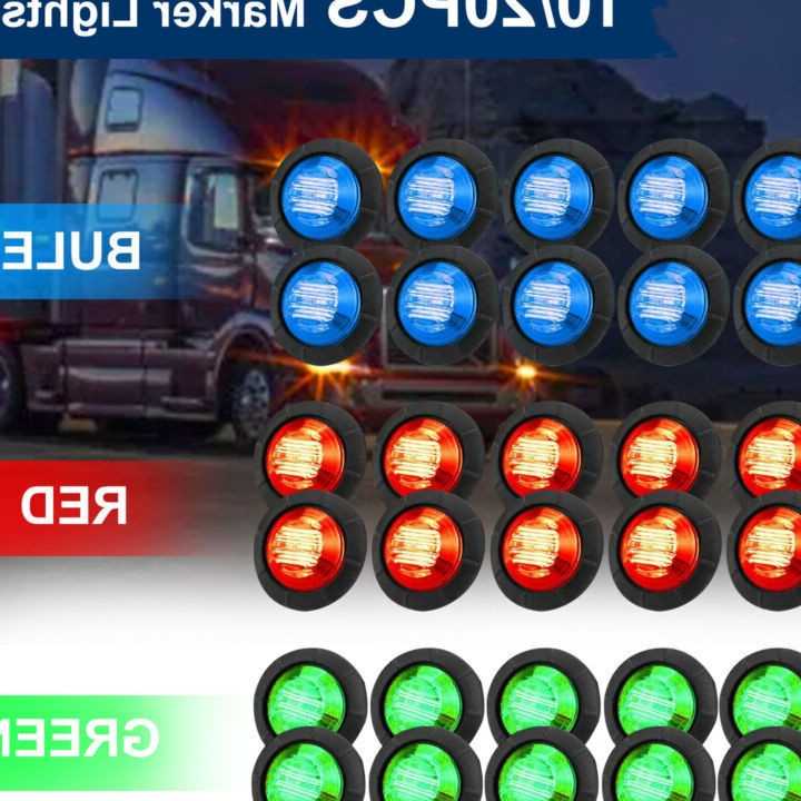 Tanio 3/4 cal do ciężarówek światło boczne okrągłe LED boczne świa…