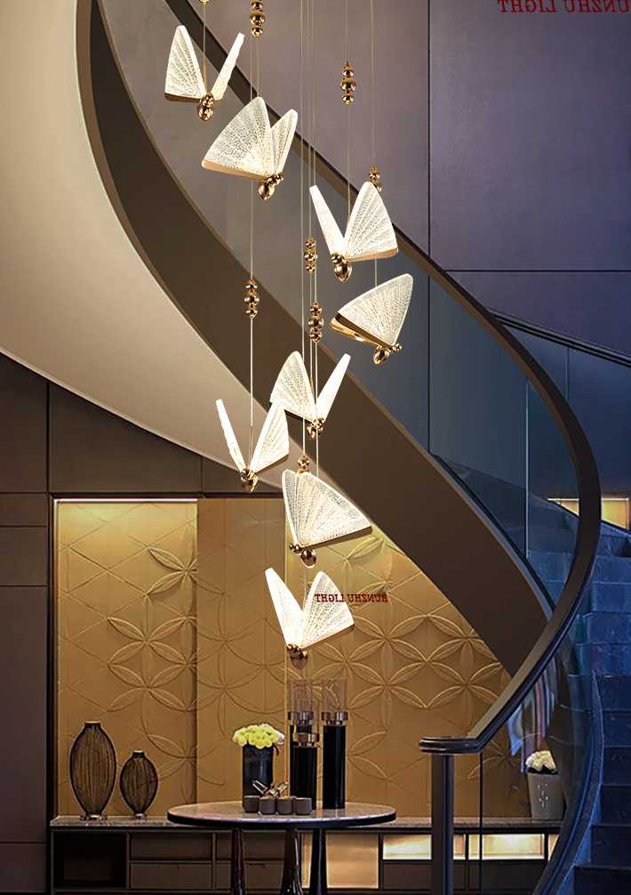 Tanio Romantyczna lampa motylkowa Led żyrandol wysokiej klasy lamp… sklep