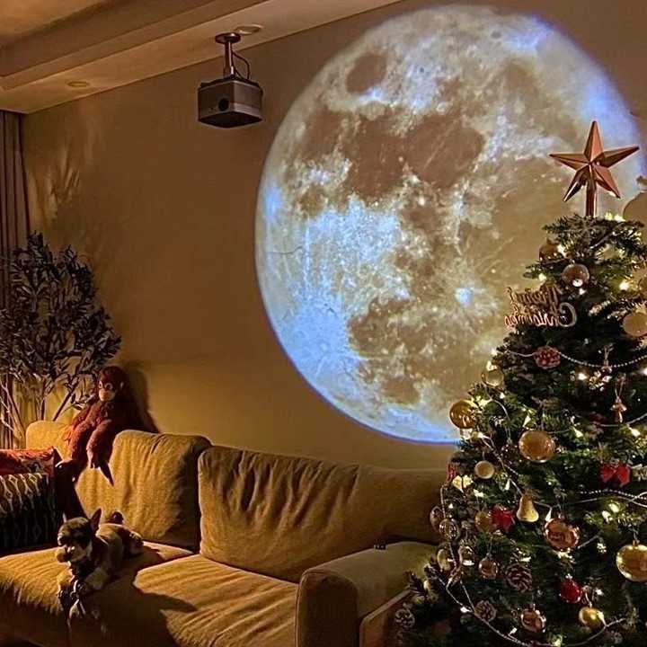 Światło księżyca lampa księżyc planeta ziemia noc projekcja …