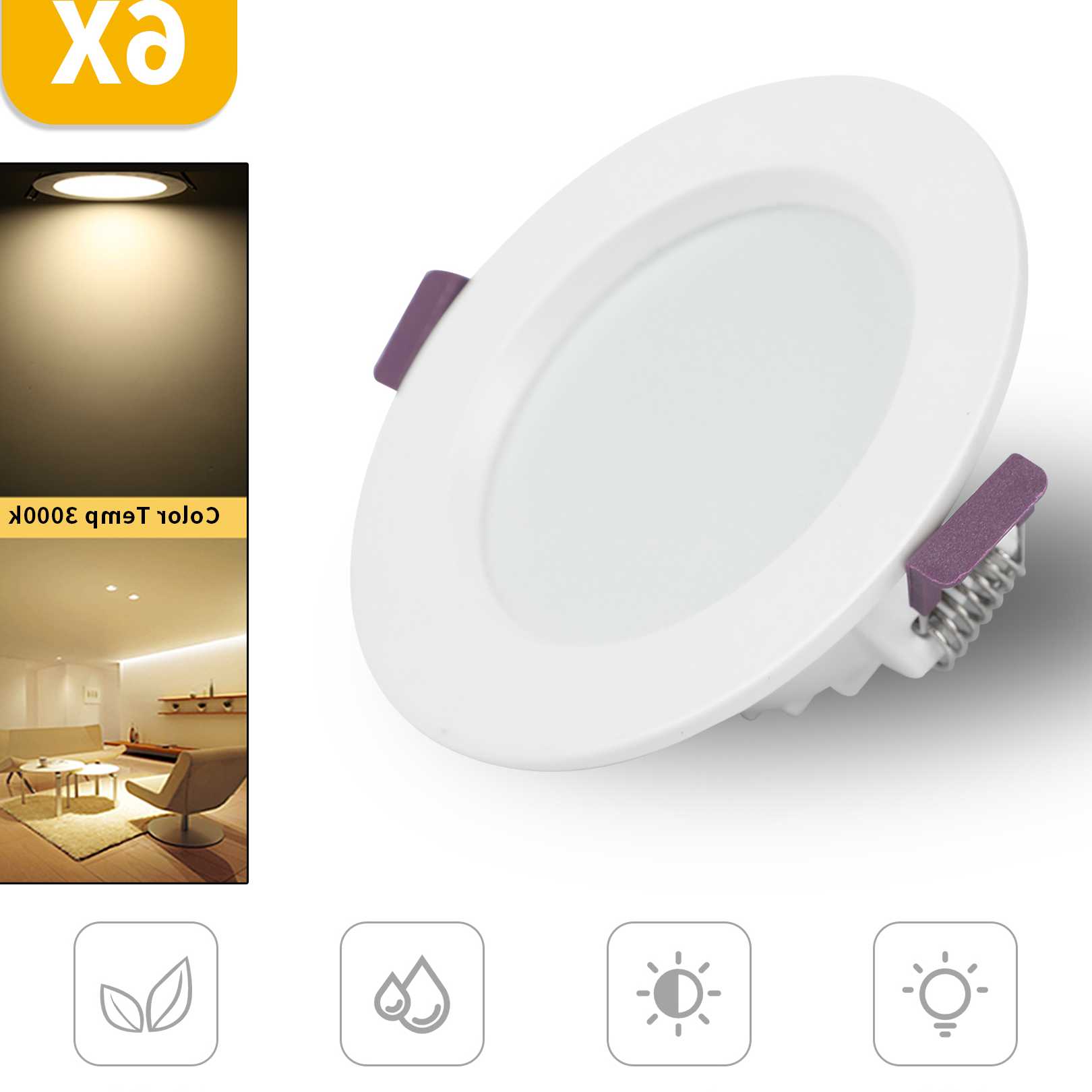 Tanie 6 sztuk LED wpuszczone Spotlight 6W oświetlenie sufitowe LED… sklep internetowy