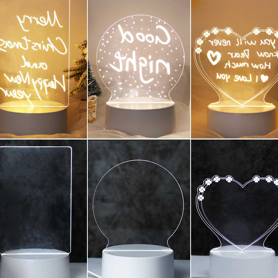 Tanie Kreatywna DIY lampka nocna z USB i wiadomością - idealny pre… sklep internetowy