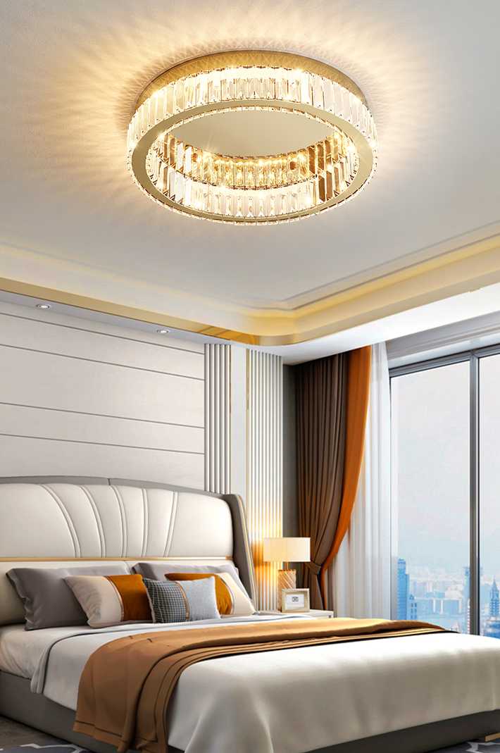 Tanie Złoty żyrandol LED do sypialni i salonu - nowoczesna oprawa … sklep internetowy