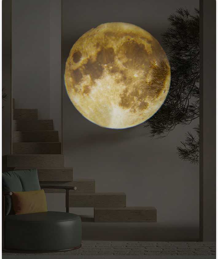 Światło księżyca lampa księżyc planeta ziemia noc projekcja …