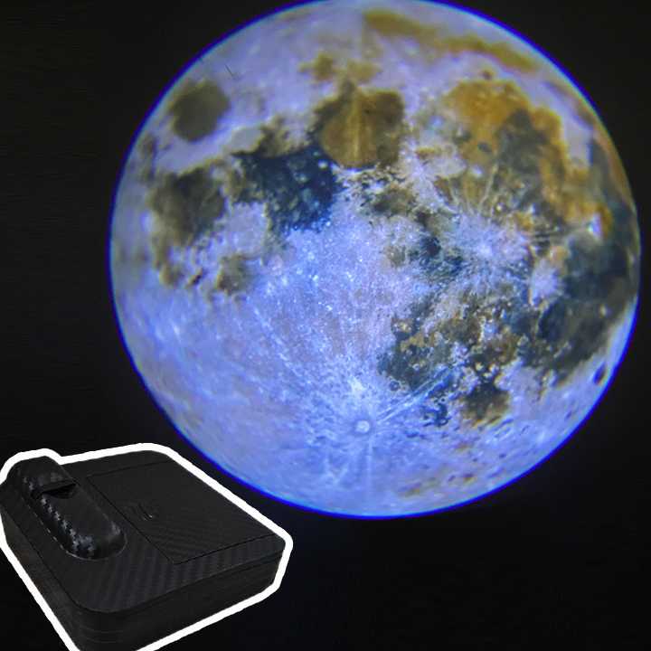 Lampa projekcyjna Ins Moon z tłem do oświetlenia nocnego - i…
