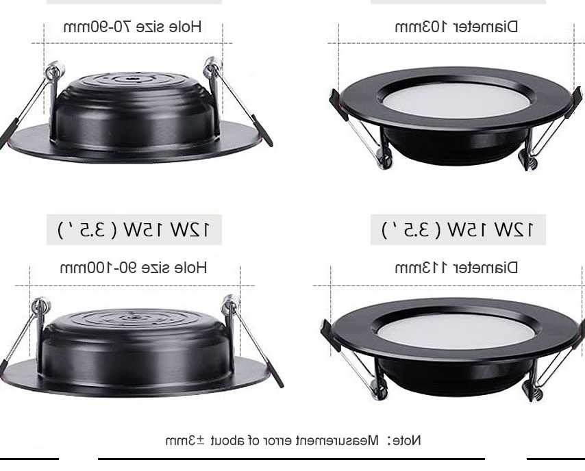 Opinie 10 sztuk Led typu Downlight wodoodporny kolor czarny 5W 7W 9… sklep online