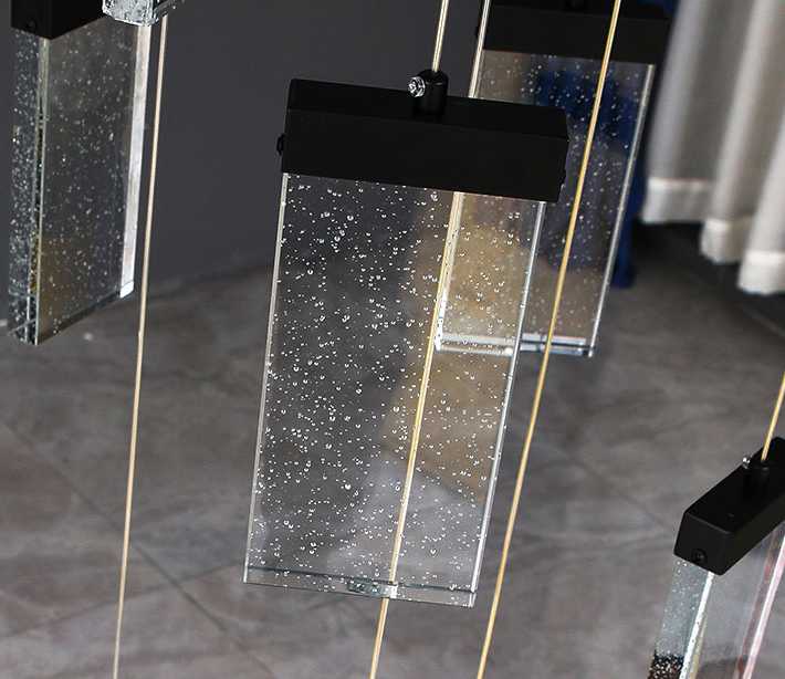Tanie Duplex poddasze salon schody kryształowy żyrandol led kwadra… sklep internetowy