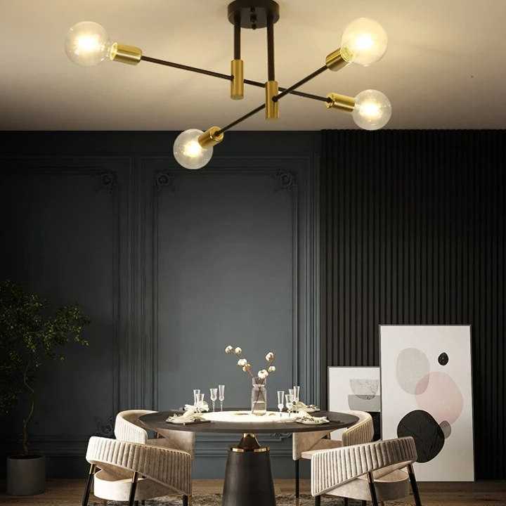 Tanio Nordic LED żyrandol do salonu jadalnia sypialnia pokój czarn… sklep