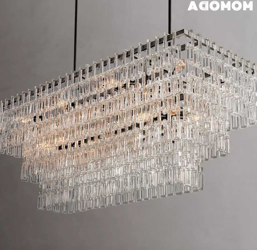 Tanio Marignan prostokątne żyrandole sufitowe LED nowoczesne Retro… sklep