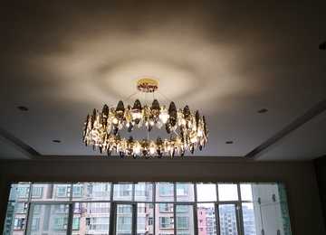 Art Deco okrągłe LED postmodernistyczne liście kryształowe s…