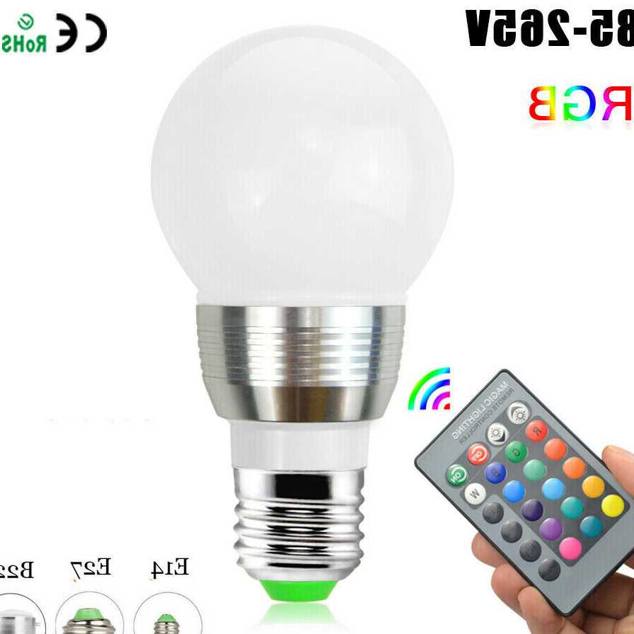 Tanio E14 E27 B22 Smart Control Lamp16 zmiana koloru LED RGB kula …