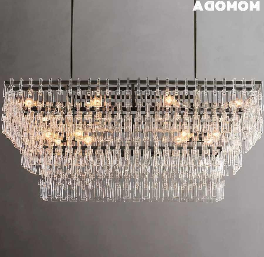 Opinie Marignan prostokątne żyrandole sufitowe LED nowoczesne Retro… sklep online