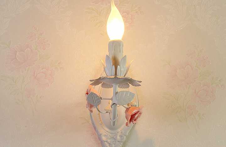 Lampa CandleWall w stylu europejskim twórcze pastwisko żelaz…