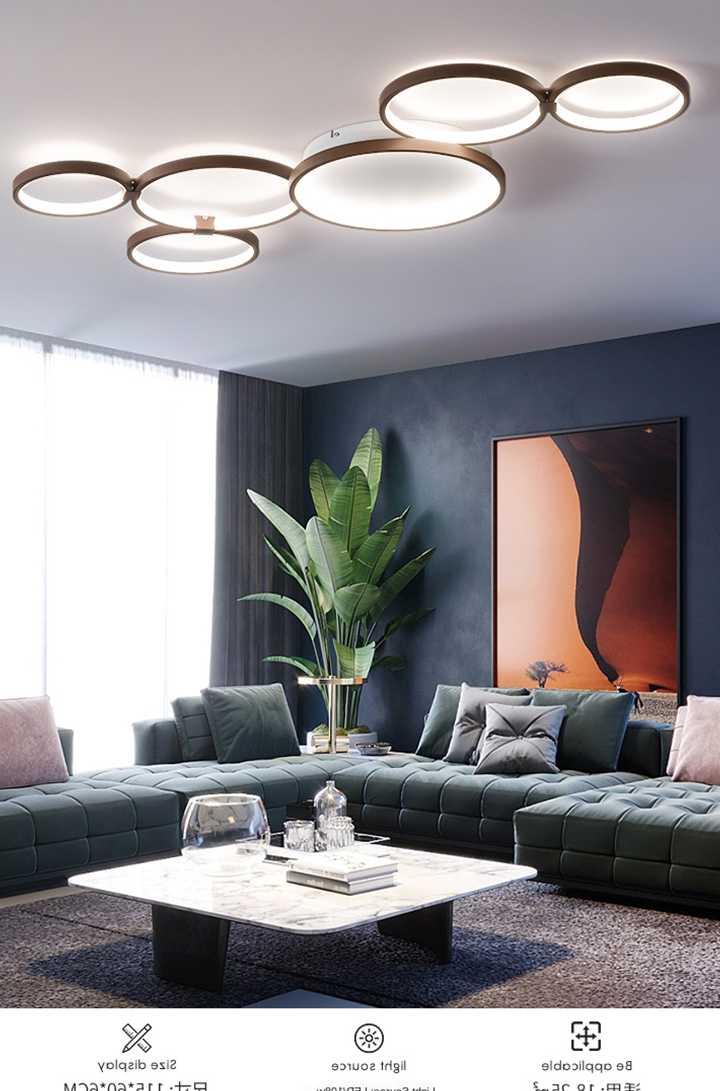 Lampa sufitowa do salonu to proste nowoczesne okrągłe lampa …