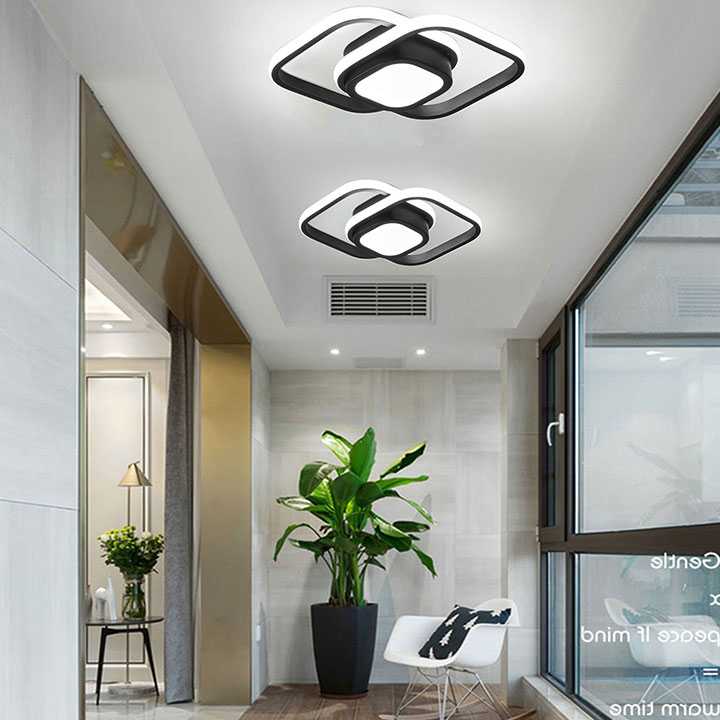 Tanie Lampa sufitowa LED czarno-biała do wnętrz - idealna do salon… sklep internetowy