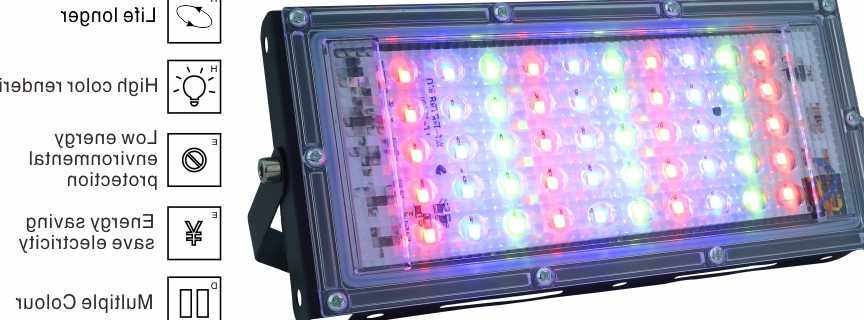 50W LED reflektor szerokostrumieniowy RGB lampa AC 220V 230V…