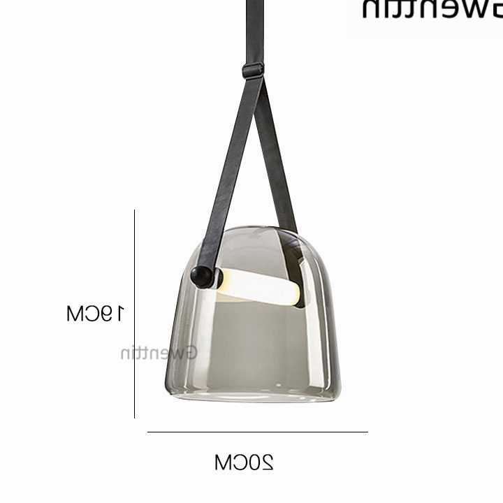 Mona LED - nowoczesny szklany wisiorek z paskiem światła, id…