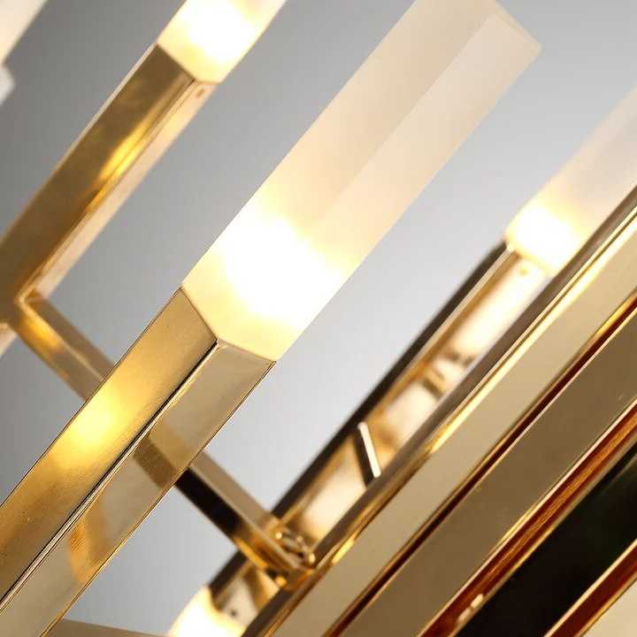Tanio Złoty żyrandol LED w stylu nordyckim postmodernistycznej oso… sklep