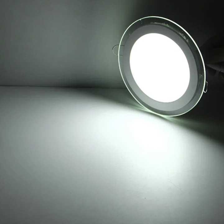 Tanio 6 W 9 W 12 W 18 W LED Panel LED Downlight okrągły szklana po… sklep