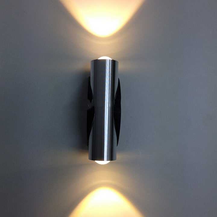 Tanie 2W LED kinkiety Mini lampy W górę dół łazienka podwójne szkł… sklep internetowy