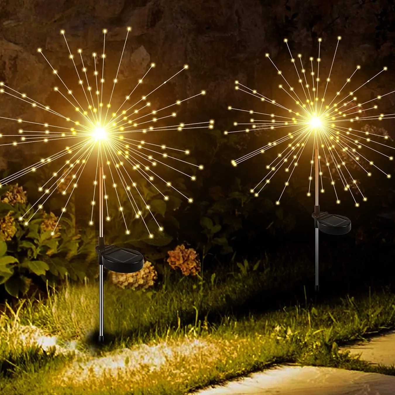 Tanio Solar Firework Light 150/200 LED zewnętrzne fantazyjne girla…