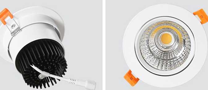 Tanie Wbudowany ściemnialny LED typu downlight kąt regulowany okrą… sklep internetowy