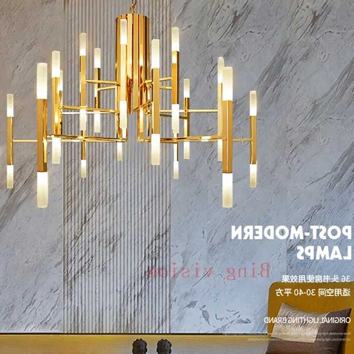 Tanio Złoty żyrandol LED w stylu nordyckim postmodernistycznej oso… sklep
