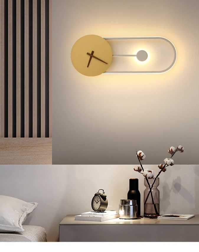 Opinie Kreatywny zegar światła nowoczesny nowy lampy ścienne LED la… sklep online