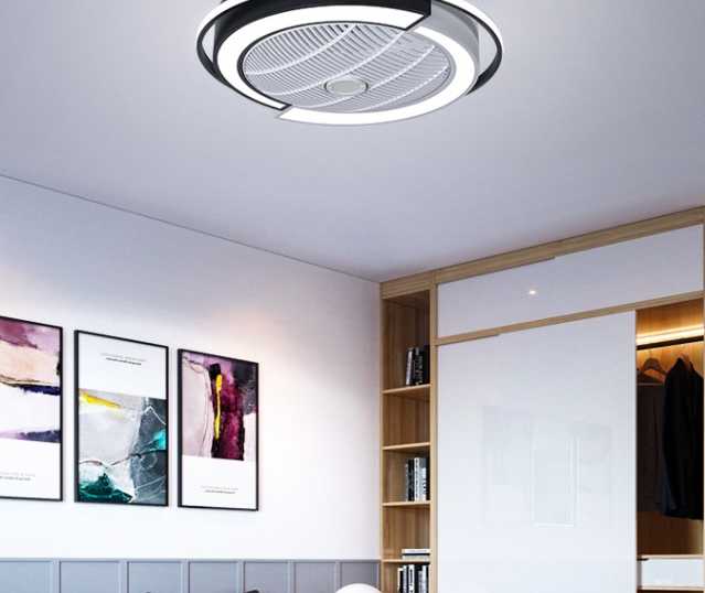 Tanio Nordic ultra-cienki wentylator sufitowy z lampą niewidoczny …