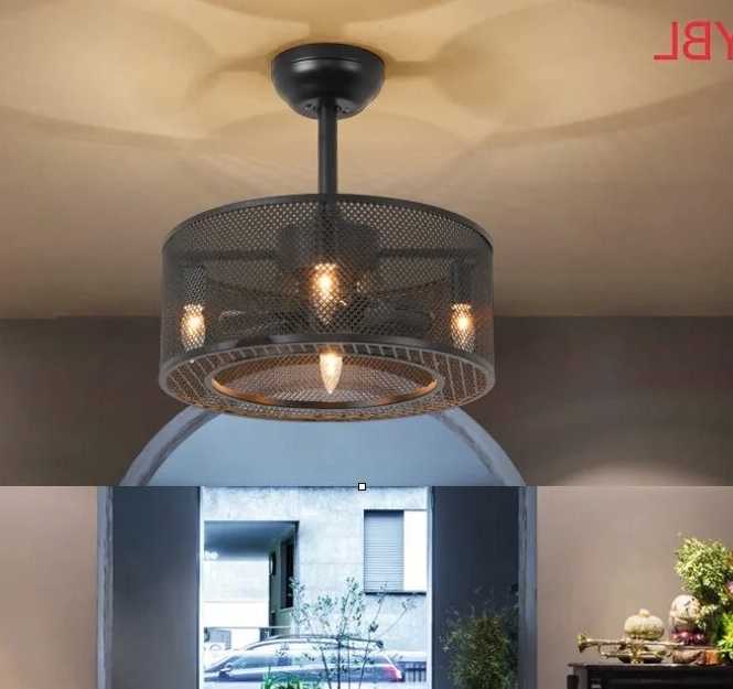 Tanio Kreatywny wentylator sufitowy z lampą wentylator światła sal…