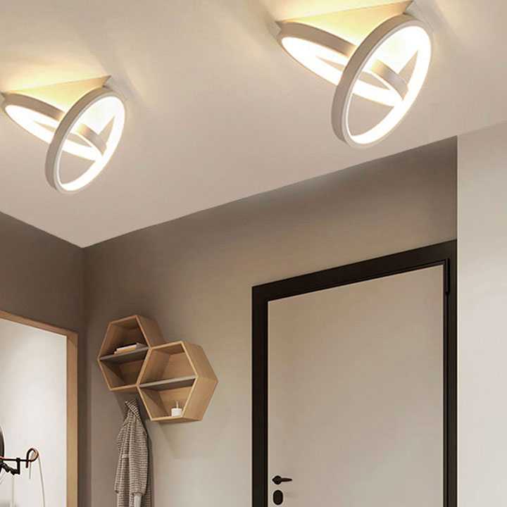 Tanie Lampa sufitowa LED czarno-biała do wnętrz - idealna do salon… sklep internetowy