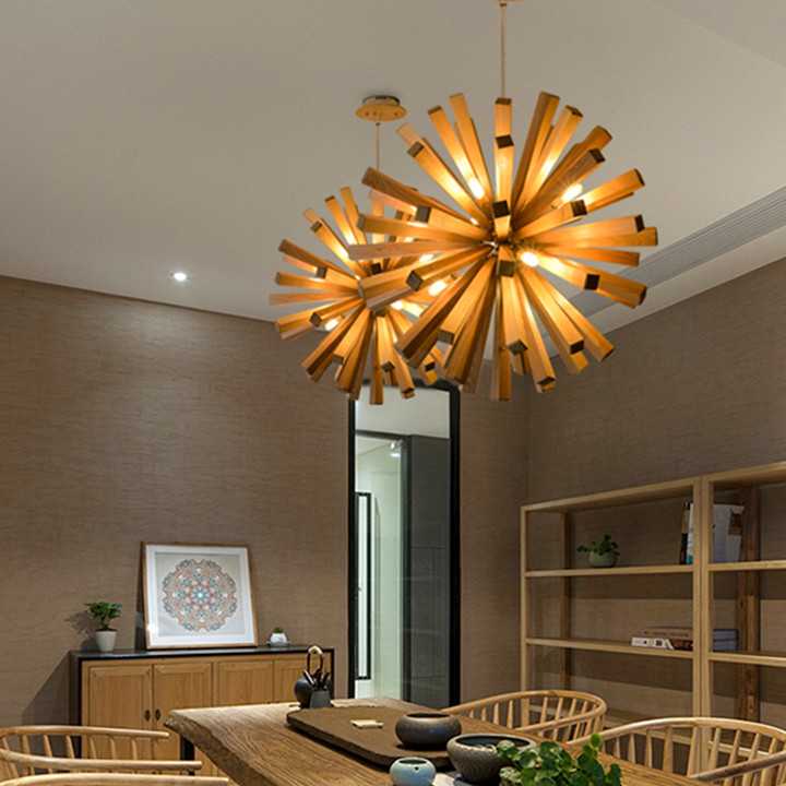 Tanio Nordic Dandelion drewniany naszyjnik światła sztuki kreatywn… sklep