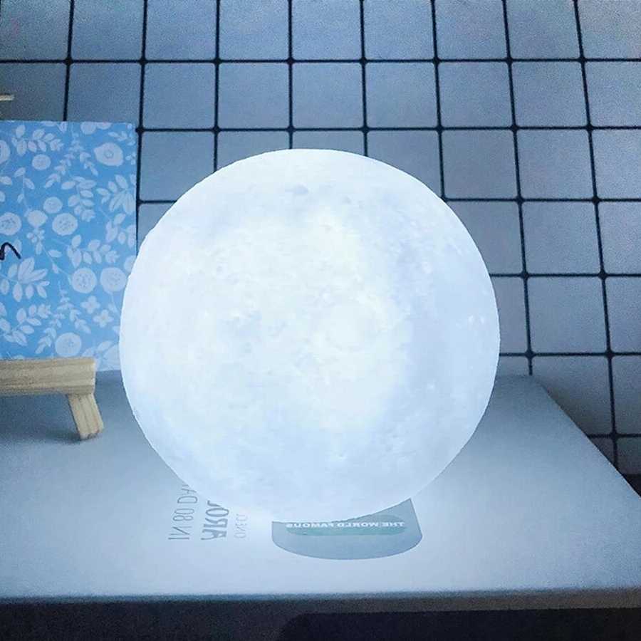 Tanio LED nocna lampka w kształcie księżyca miękkie silikonowe noc…