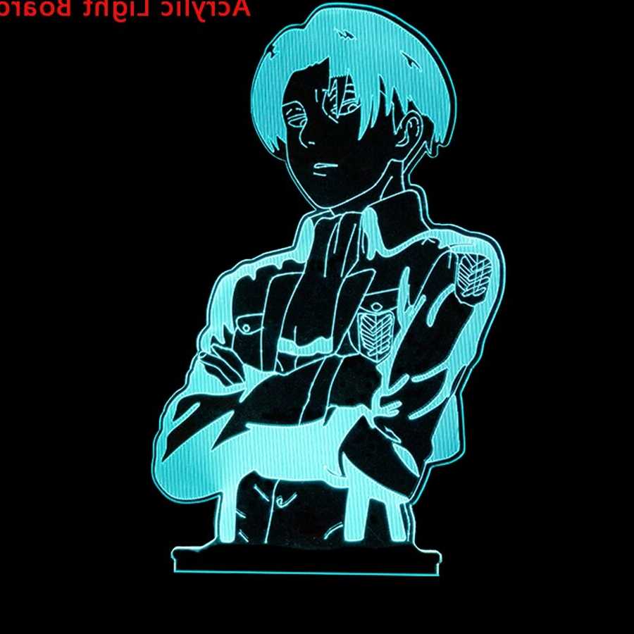 Tanio Anime 3d lampa atak na Titan Levi Ackerman światło na dekora… sklep