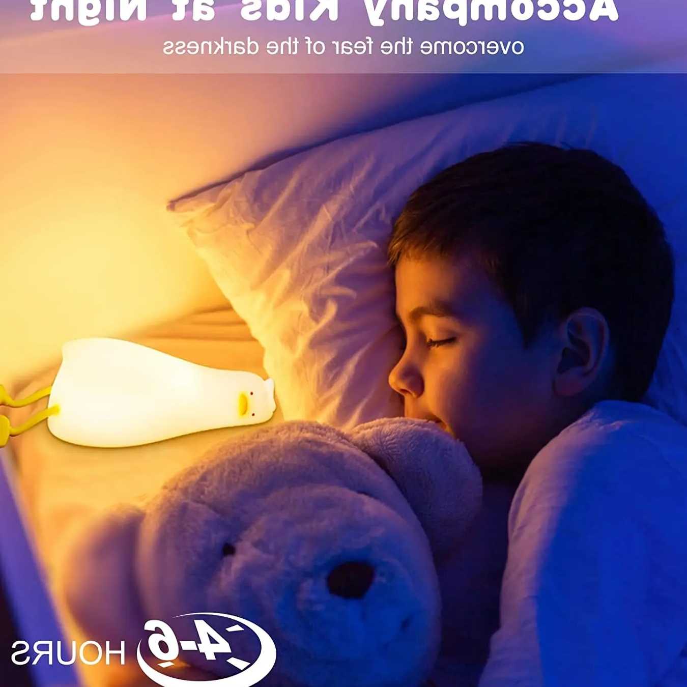 Opinie Cute Duck Led lampka nocna z USB akumulator Nightlights sili… sklep online