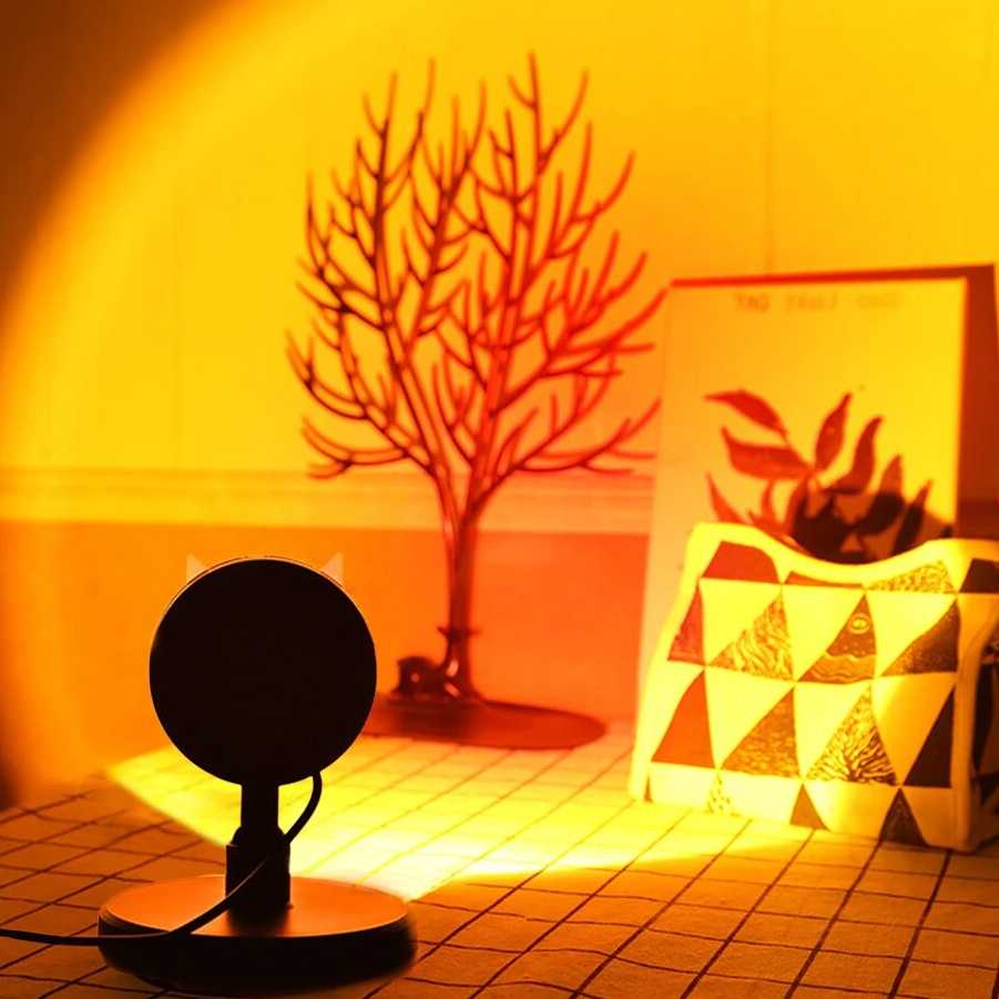 Tanio Mini Sunset Lamp - projektor LED do oświetlenia nocnego, 6 k… sklep