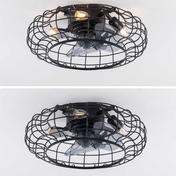 Tanio Hongcui Industrial LED czarny Metal wiszący żyrandol z wenty… sklep
