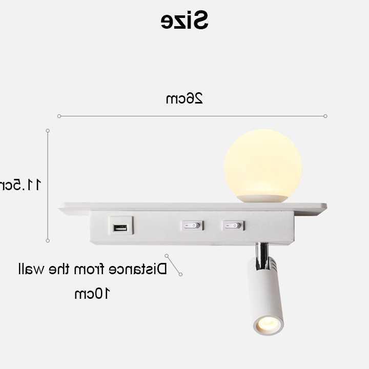 Lampa sufitowa LED z USB i kinkietem do czytania - idealna d…