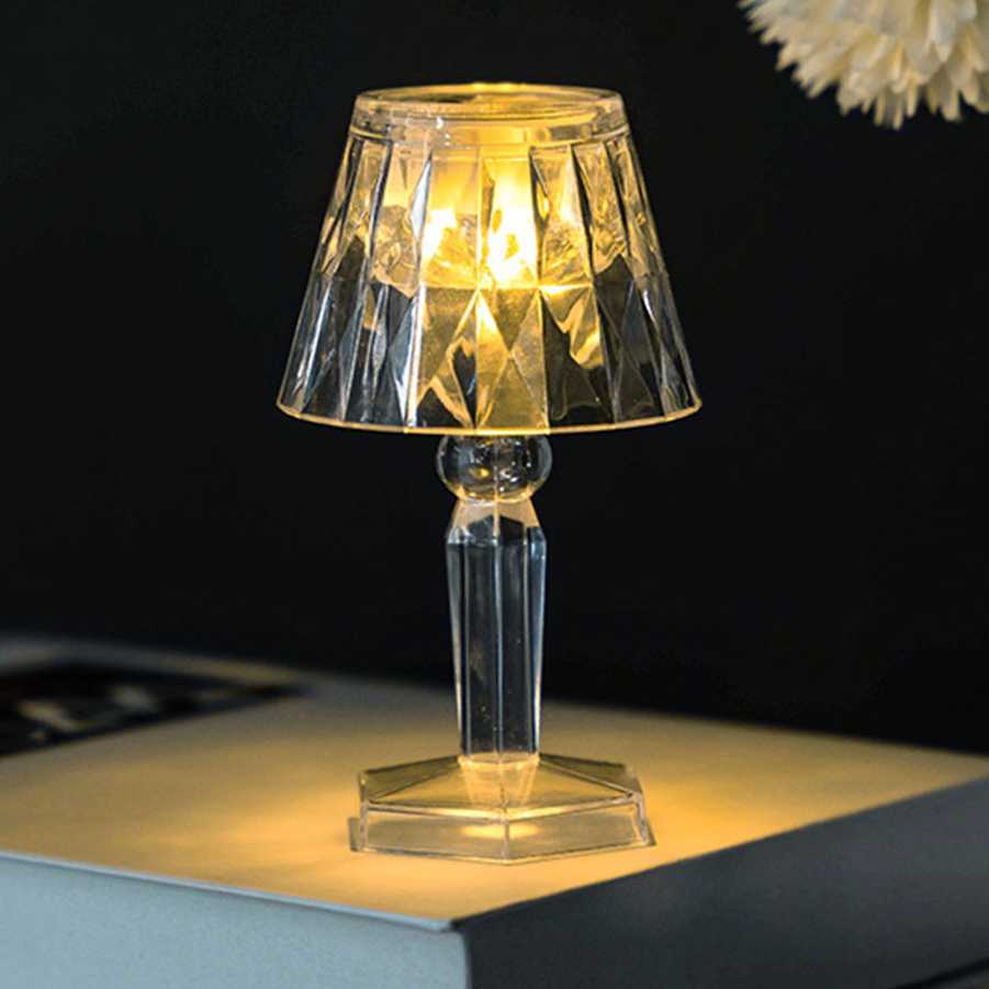 Tanio Romantyczna lampa stołowa LED kryształ lampa projektora diam…