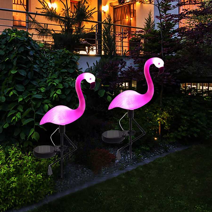 Tanio Zasilany energią słoneczną Flamingo lampa trawnikowa Solar L…