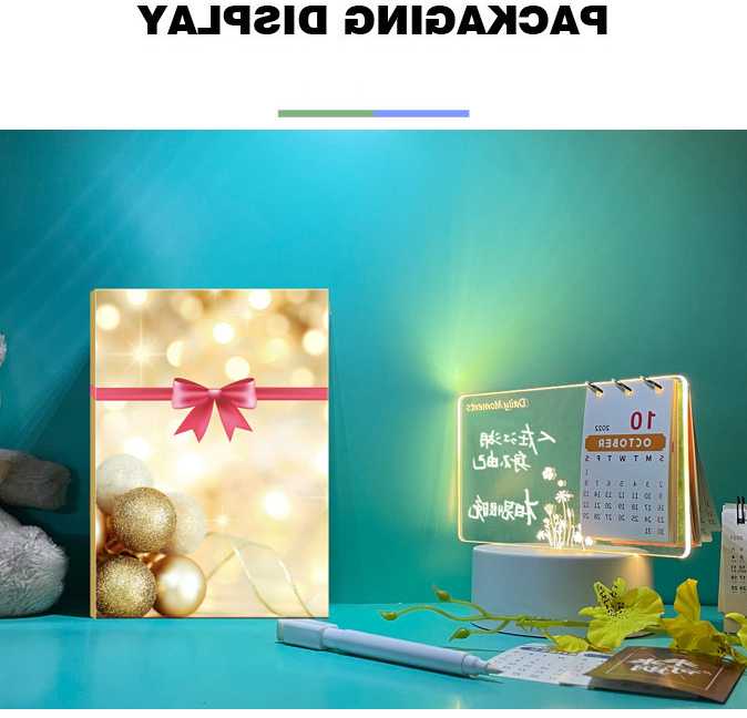 Tanie Led Night Light akrylowy przezroczysty świecący kalendarz no… sklep internetowy