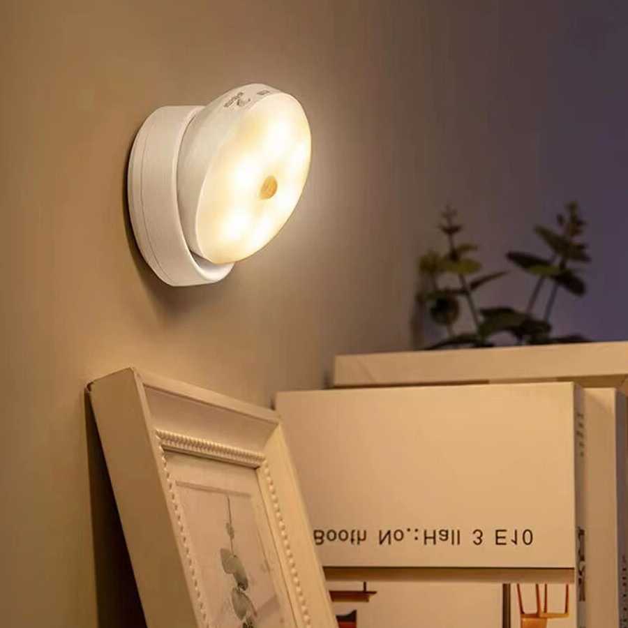 Tanio Lampka nocna z USB czujnik ruchu ładowania okrągły energoosz… sklep