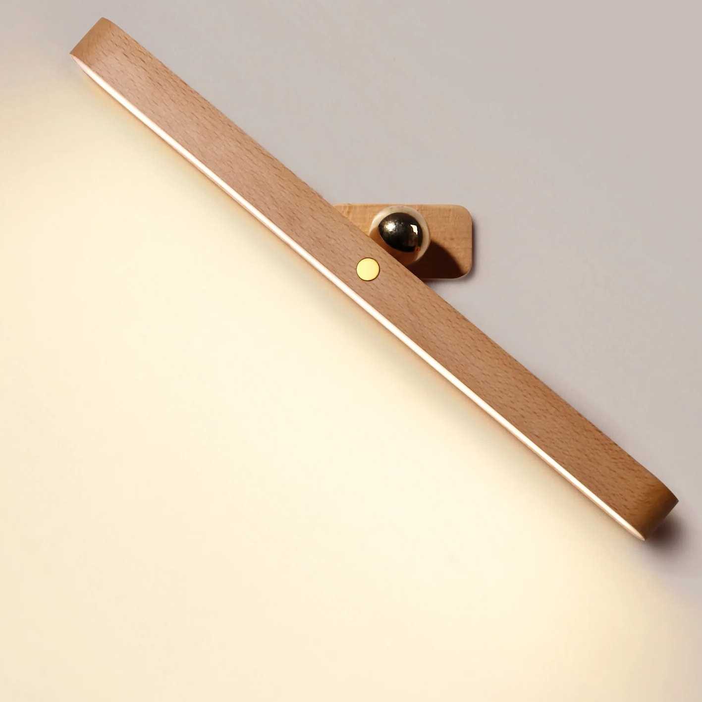 Tanio USB ładowanie drewniane lustro przednie wypełnienie światło … sklep
