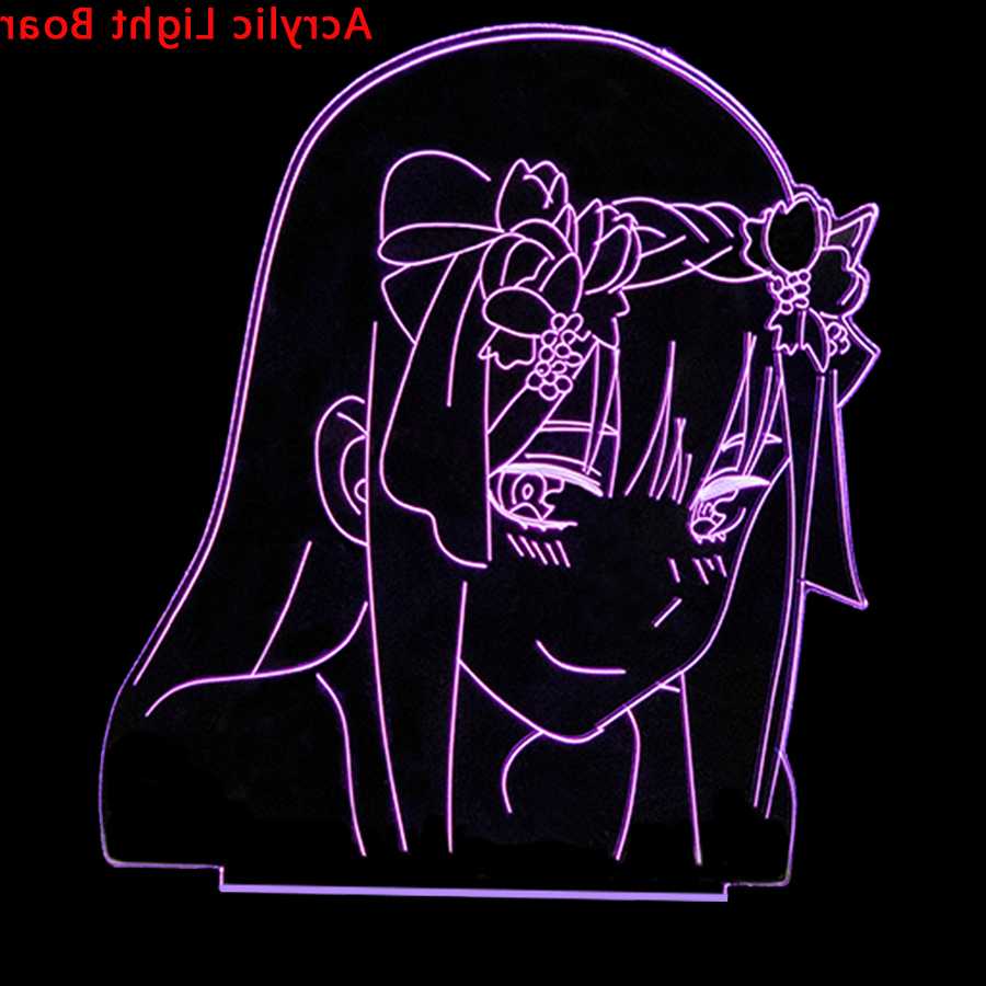 Tanio Lampka nocna Anime Zero 3D z postacią z kreskówki na plexi z… sklep