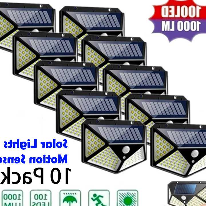 Tanio Lampy słoneczne Outdoor Wireless 100 LED Solar lampy z czujn…