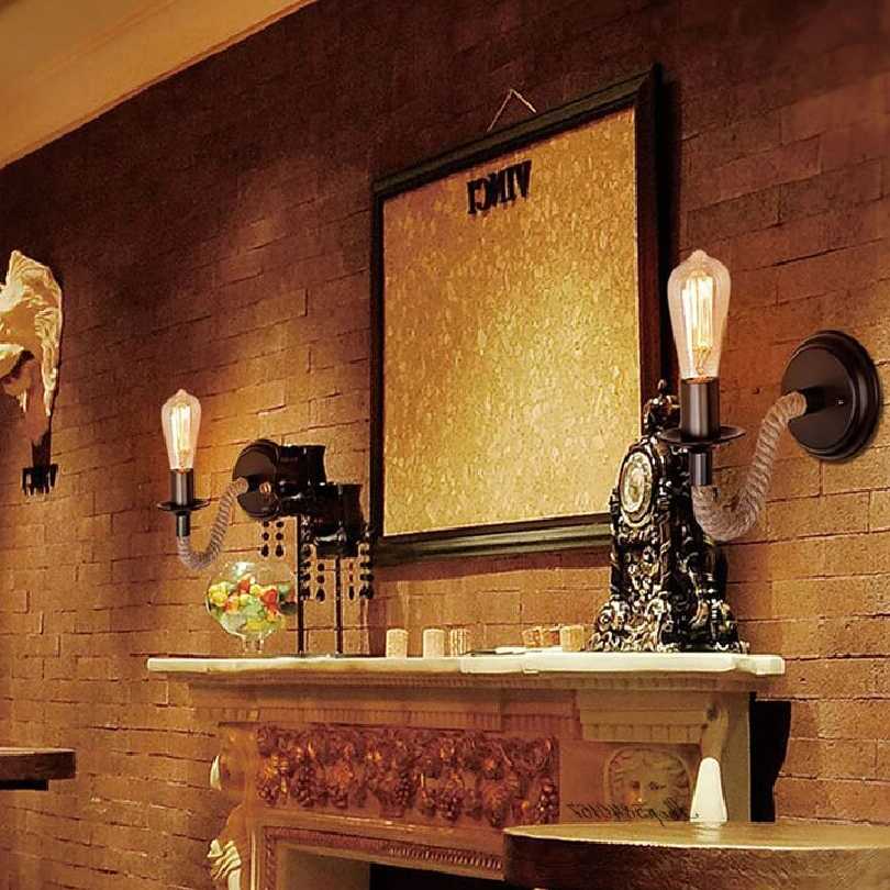 Tanio W stylu Vintage kinkiety lampy przytwierdzone do ściany ręcz… sklep